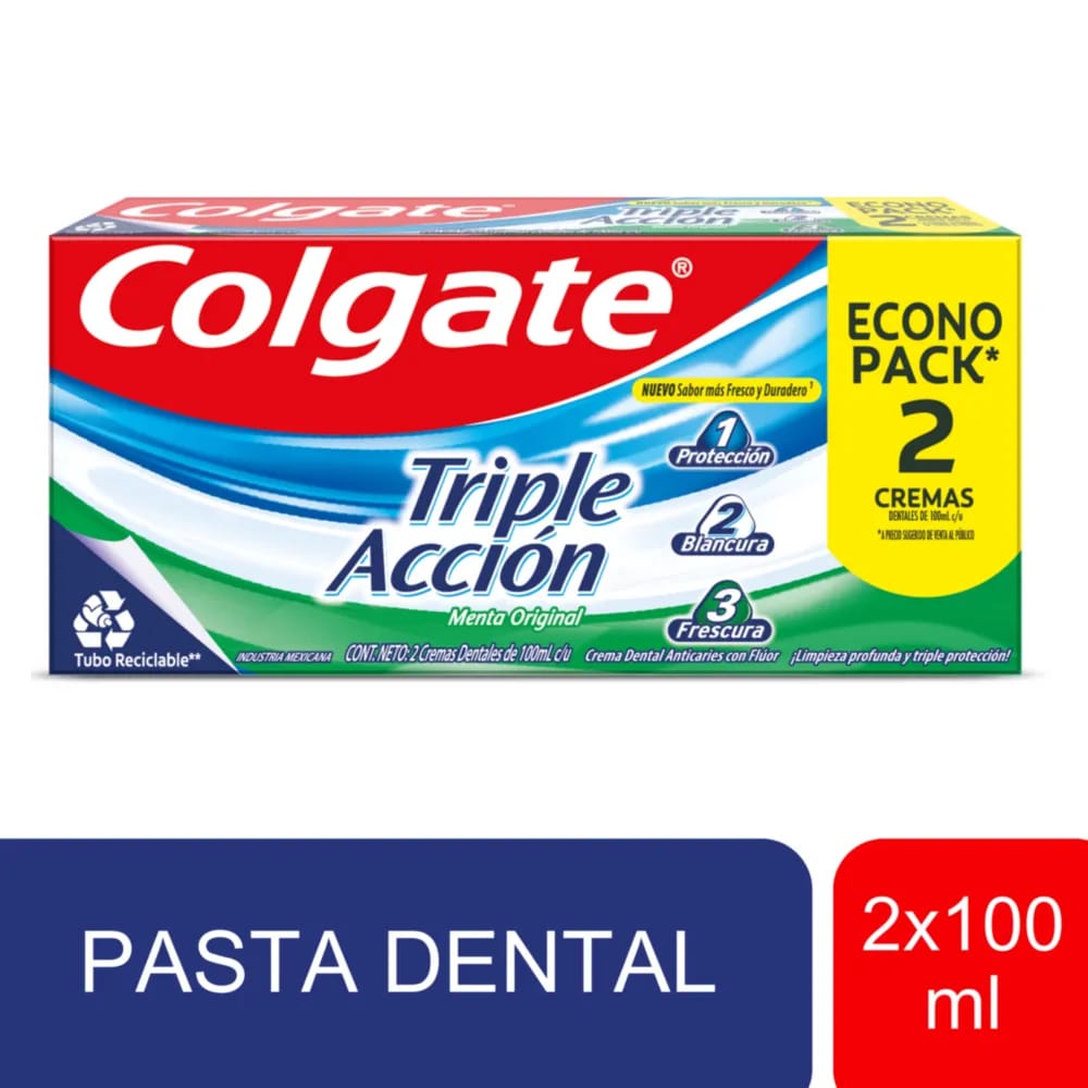 Pasta Dental Colgate Triple Acción 2x100ml