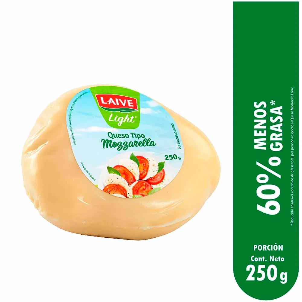 Queso Mozzarella Light LAIVE Sbelt Paquete 250g