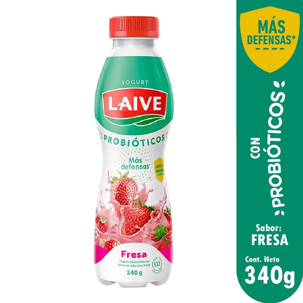 Yogurt LAIVE Bio Fresa Botella 340g