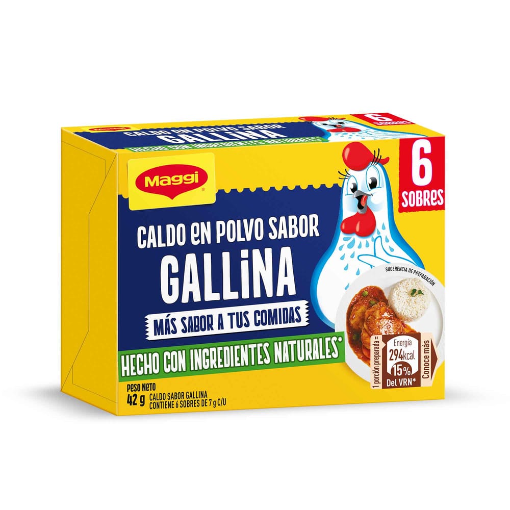 Caldo en Polvo MAGGI Sabor a Gallina Caja 42g