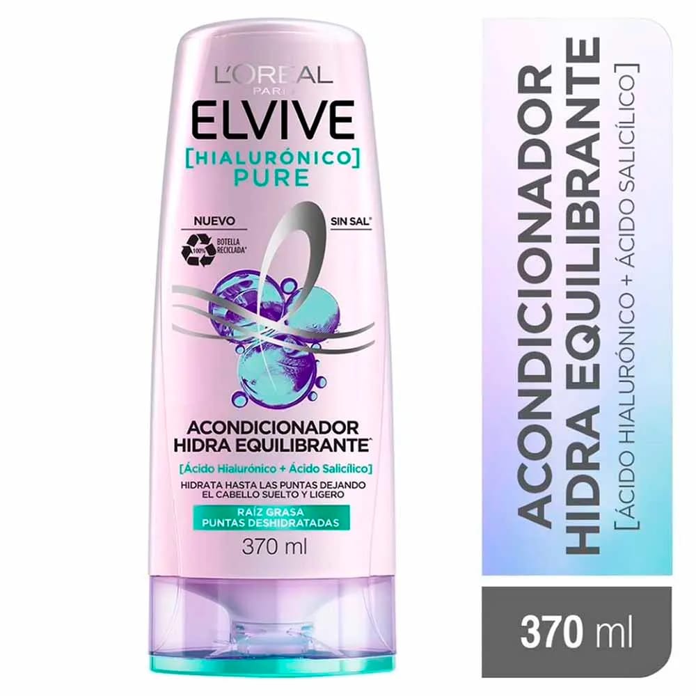 Acondicionador Ácido Hialurónico ELVIVE Pure Frasco 370ml