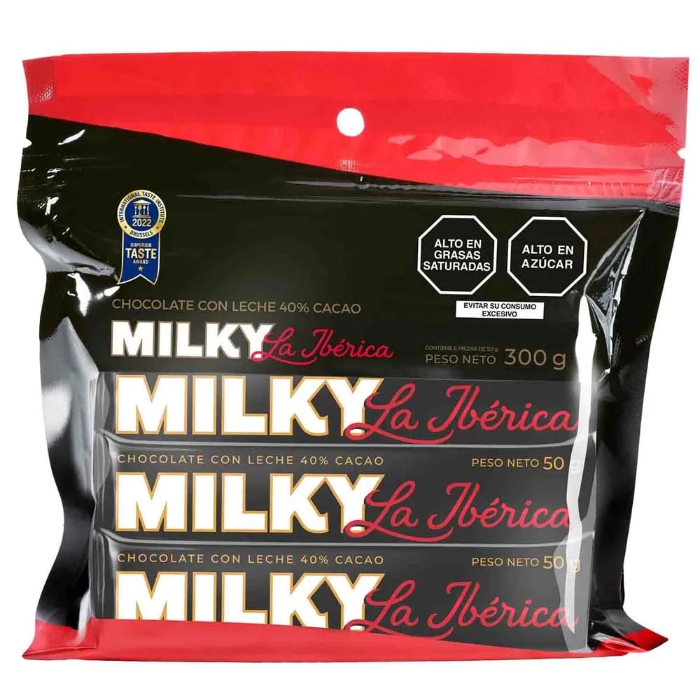 Chocolate LA IBÉRICA MILKY De leche Caja 6Un
