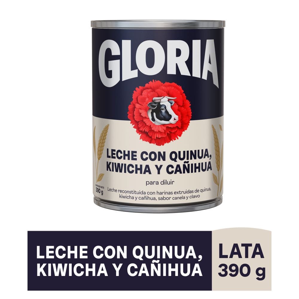 Leche Reconstituida GLORIA con Quinua, Kiwicha y Cañihua Lata 390g