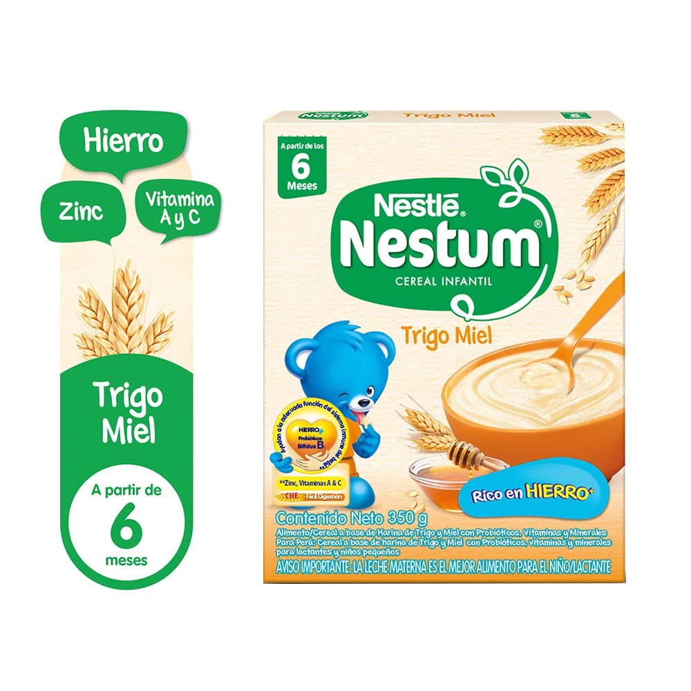 Cereal Infatil NESTUM Trigo Miel Caja 350g Cereal Infantil NESTUM Trigo Miel Caja 350g