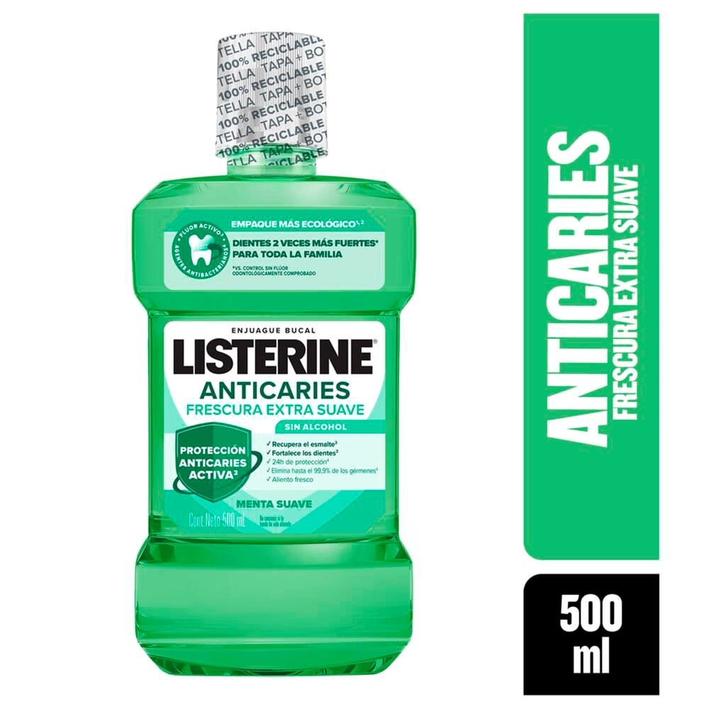 Enjuague Bucal LISTERINE Zero Anticaries Frasco 500ml