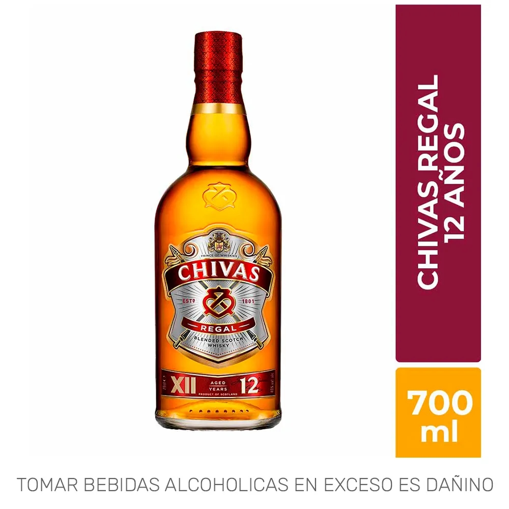 Whisky CHIVAS REGAL 12 Años Botella 700ml