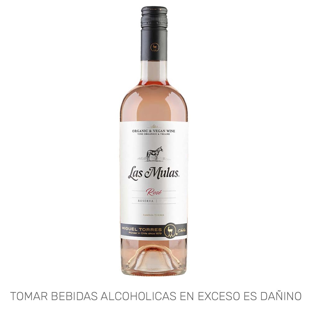 Vino Rosé LAS MULAS Cabernet Sauvignon Botella 750ml