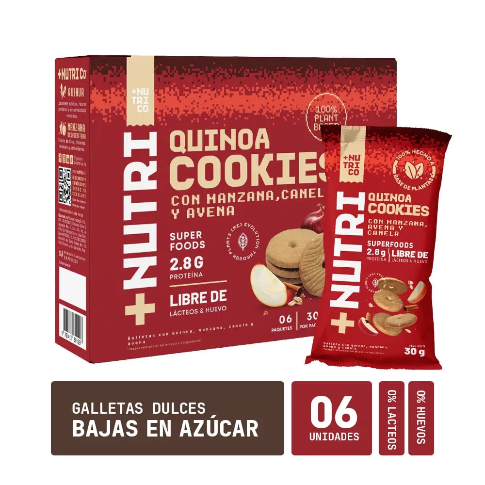 Galletas con Quinua y Manzana +NUTRI Co Caja 6un