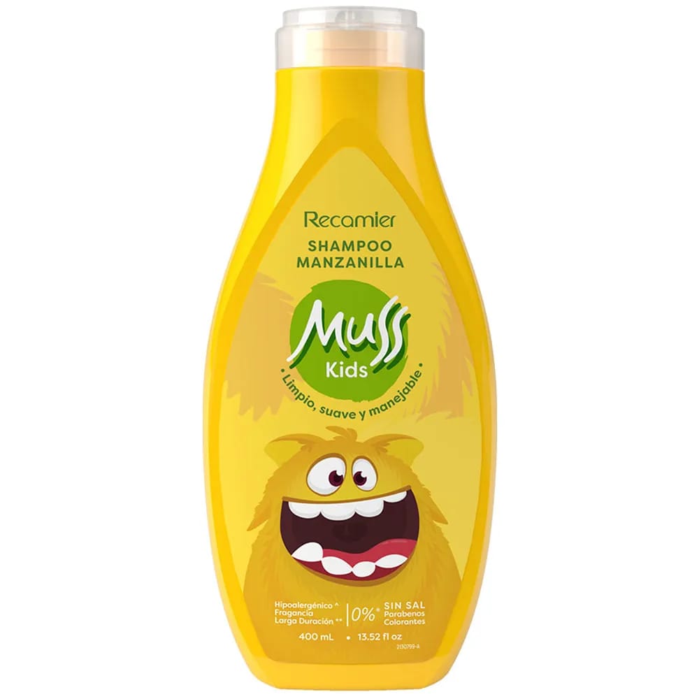 Shampoo MUSS KIDS Manzanilla Frasco 400ml