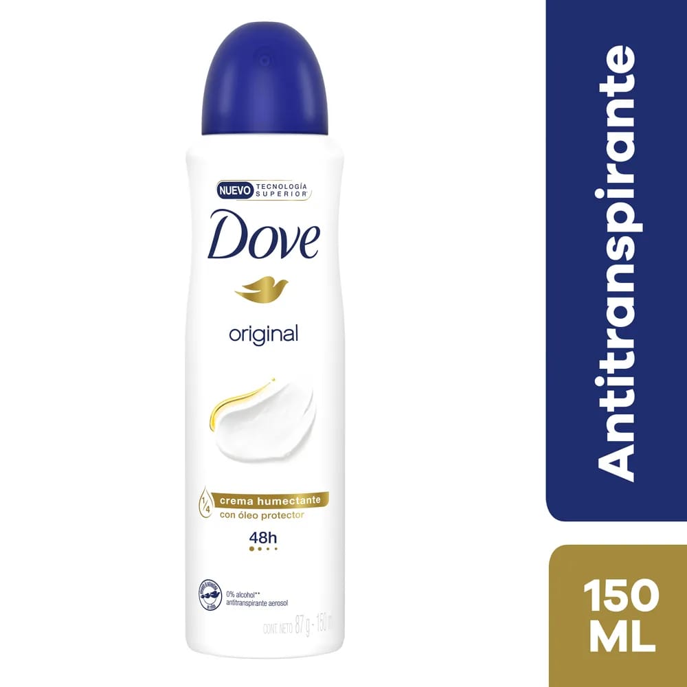 Desodorante para Mujer en Aerosol DOVE Original Frasco 150ml