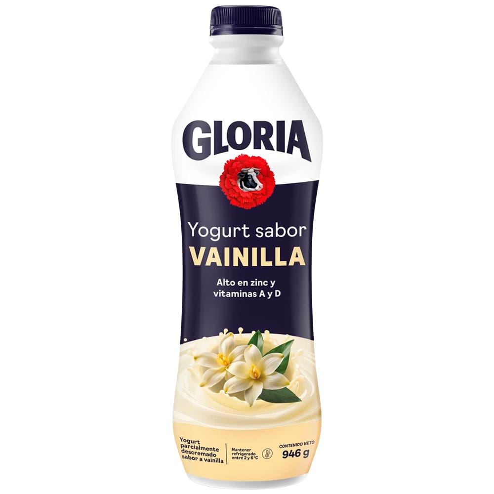 Yogurt Bebible GLORIA Sabor a Vainilla Botella 946g