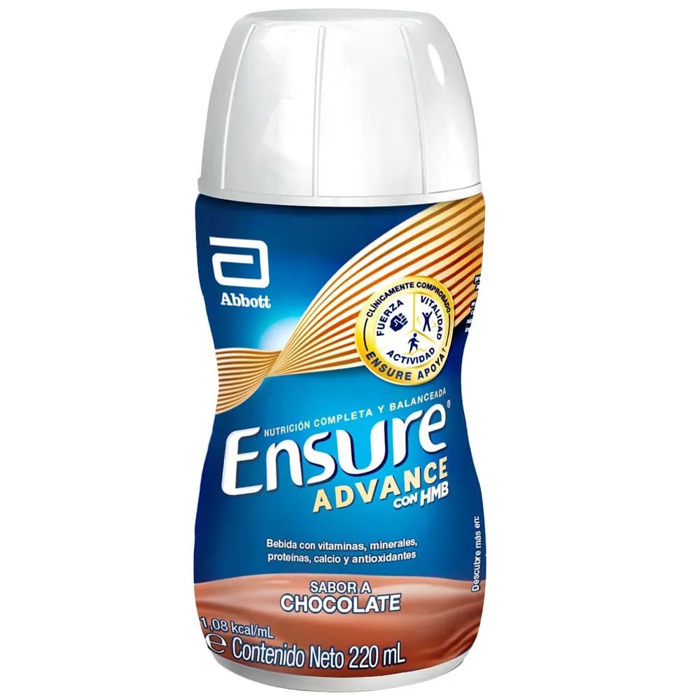 Complemento Nutricional ENSURE Advance Sabor a Chocolate Botella 220ml