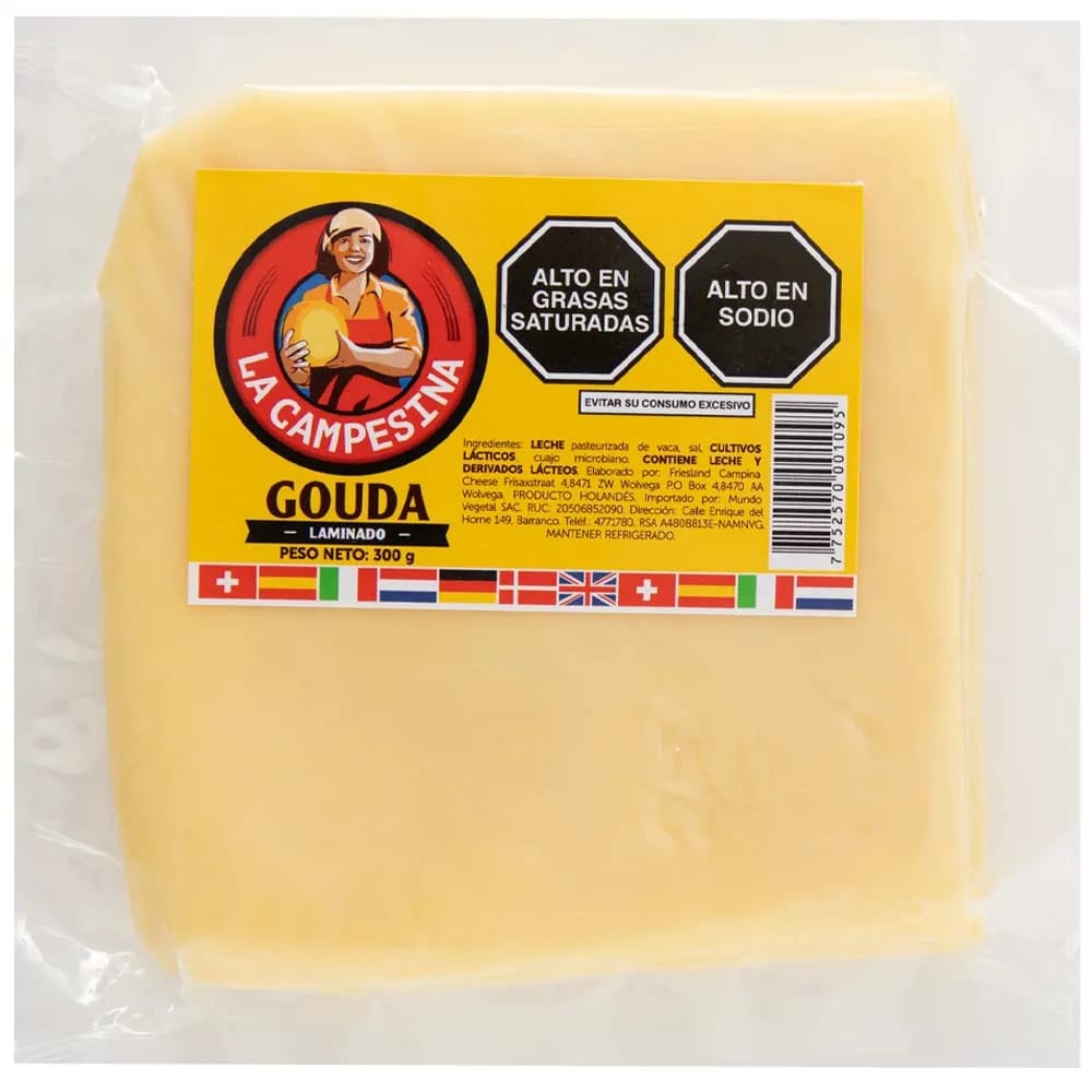 Queso Gouda LA CAMPESINA Paquete 300g