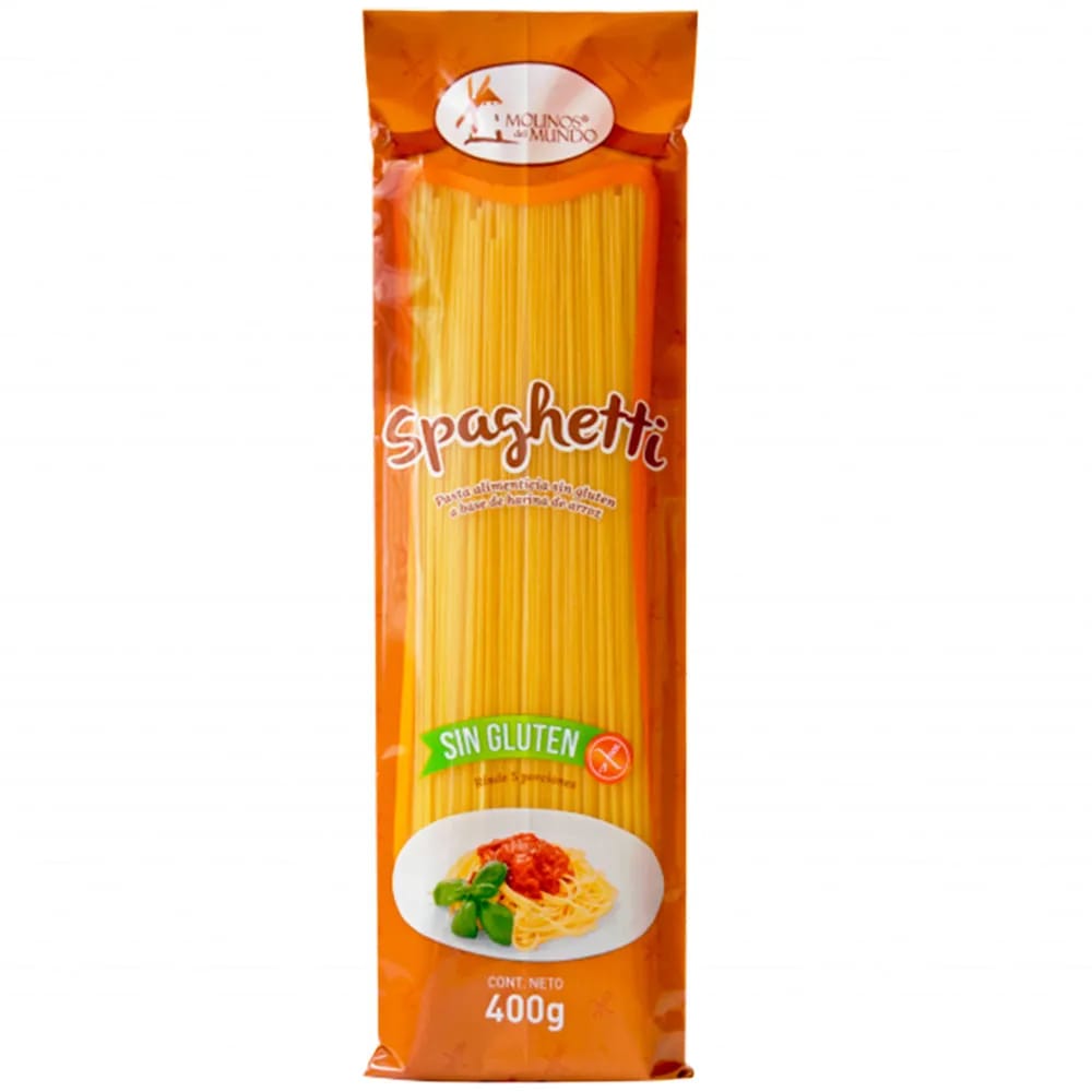 Fideos MOLINOS DEL MUNDO Spaguetti Sin Gluten Bolsa 400g