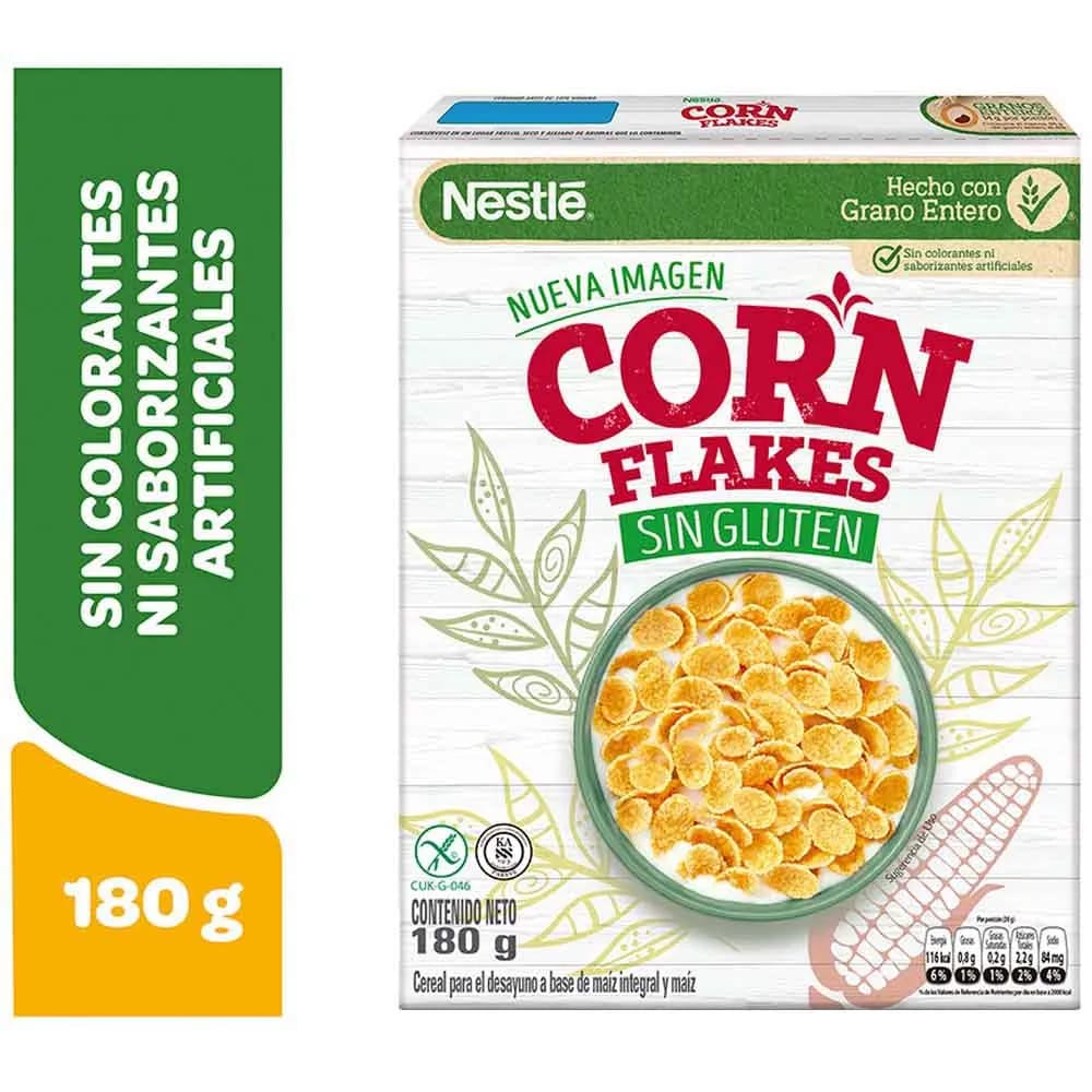 Cereal CORN FLAKES Nestlé Sin Gluten Caja 180g