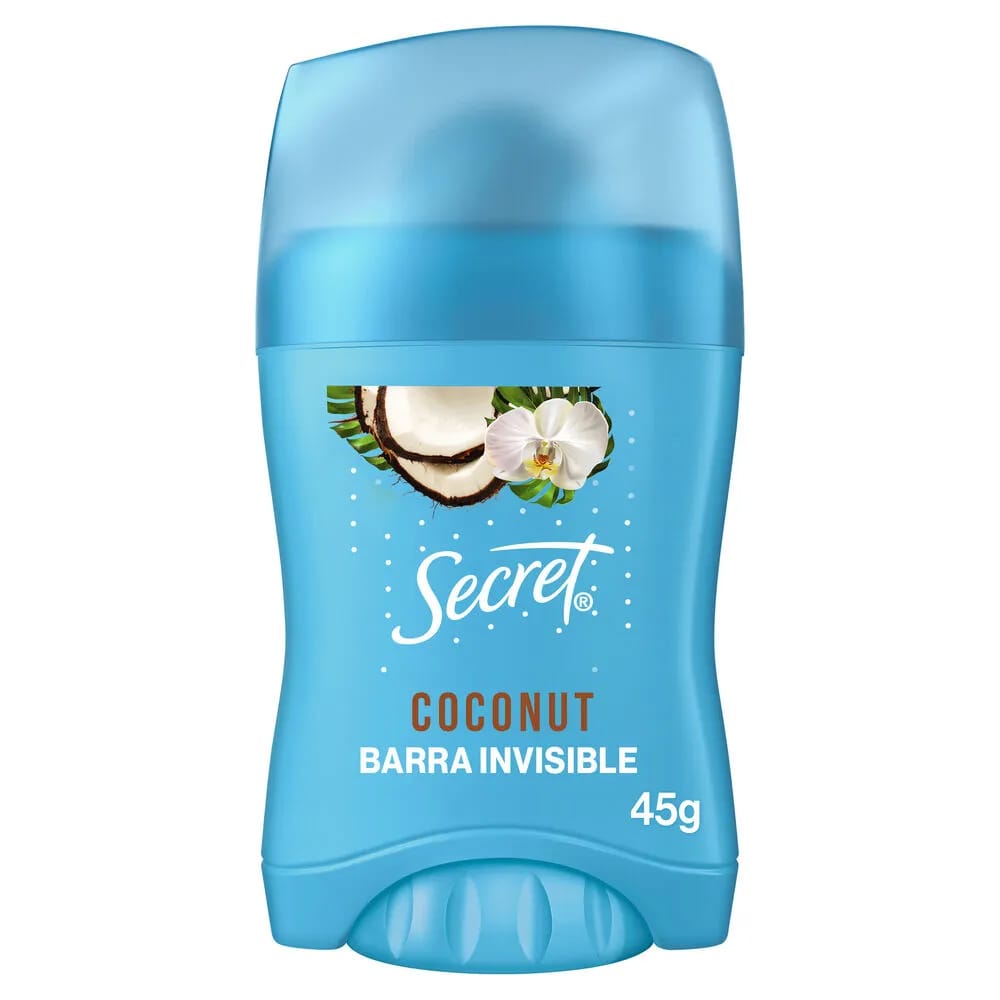 Antitranspirante para Mujer en Barra SECRET Coconut Invisible Frasco 45g