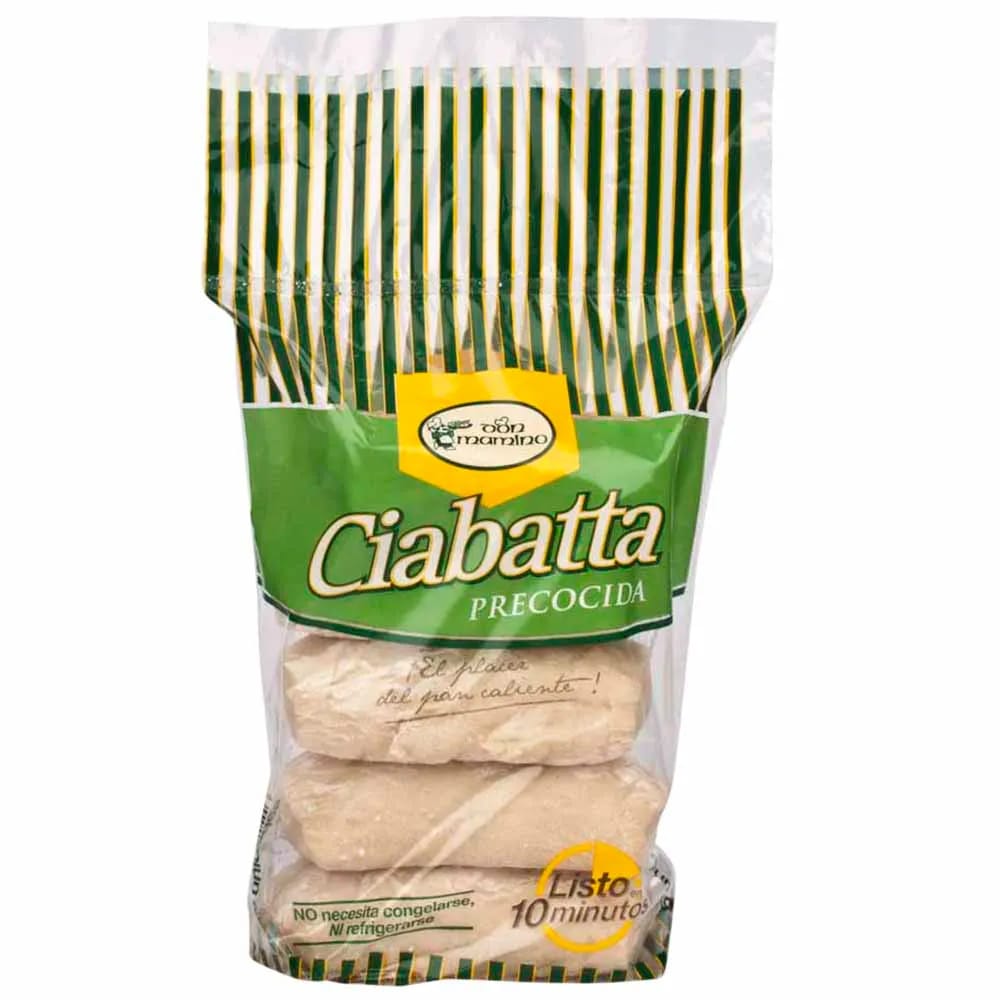 Pan Ciabatta DON MAMINO Precocido Bolsa 250g