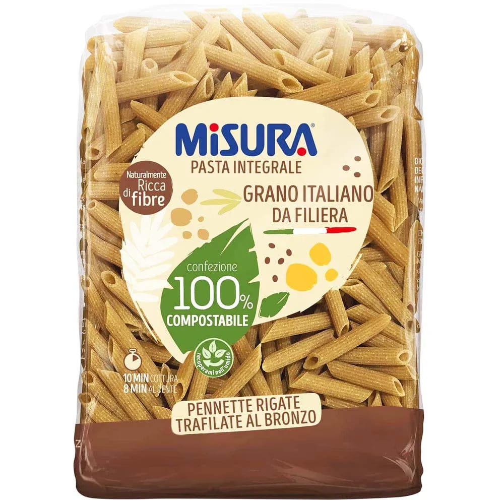 Fideos Integrales MISURA Pennette Rigate Bolsa 500g