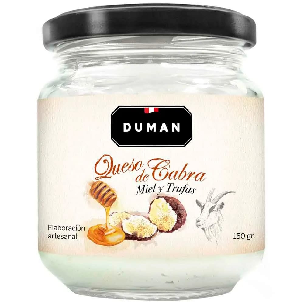 Queso Crema de Cabra Miel y Trufas DUMAN Frasco 150g