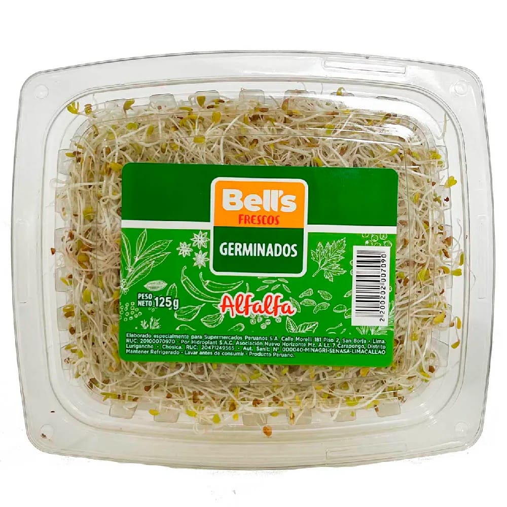 Alfalfa Germinados BELL'S Bandeja 125g
