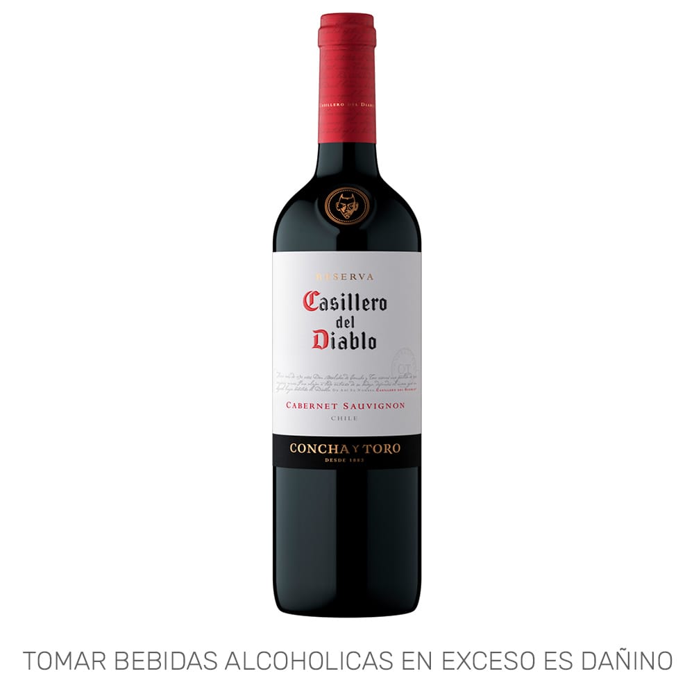 Vino Tinto CASILLERO DEL DIABLO Cabernet Sauvignon Reserva Botella 750ml
