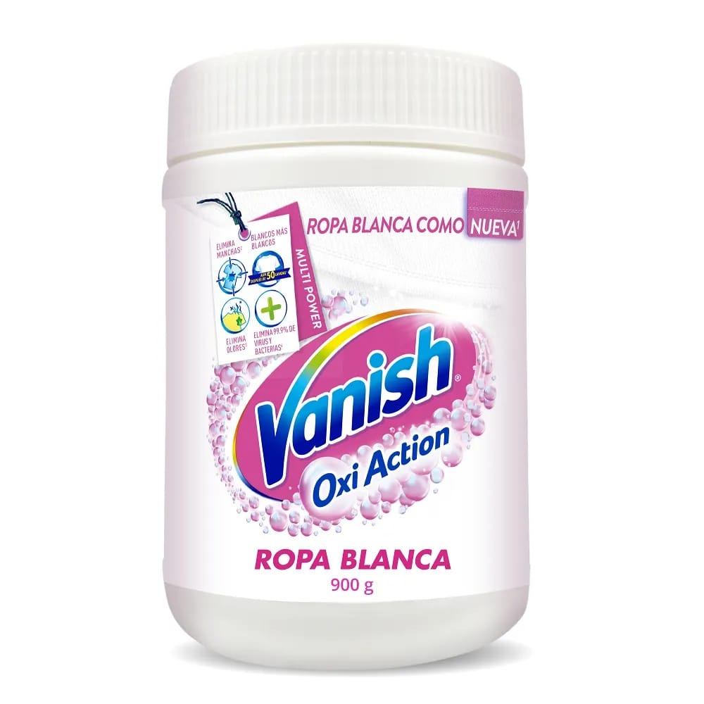 Quitamanchas en Polvo VANISH Blanco Total Pote 900g