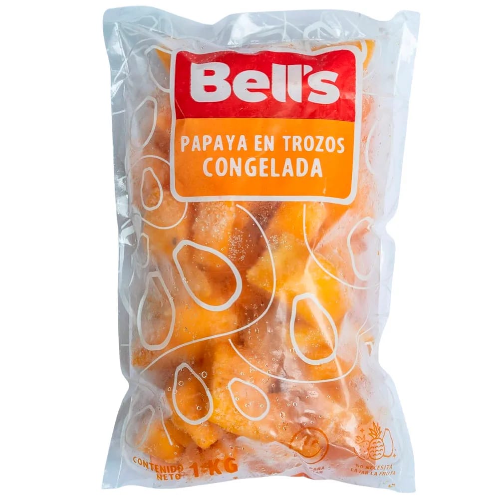 Trozos de Papaya Congelada BELL'S Bolsa 1Kg