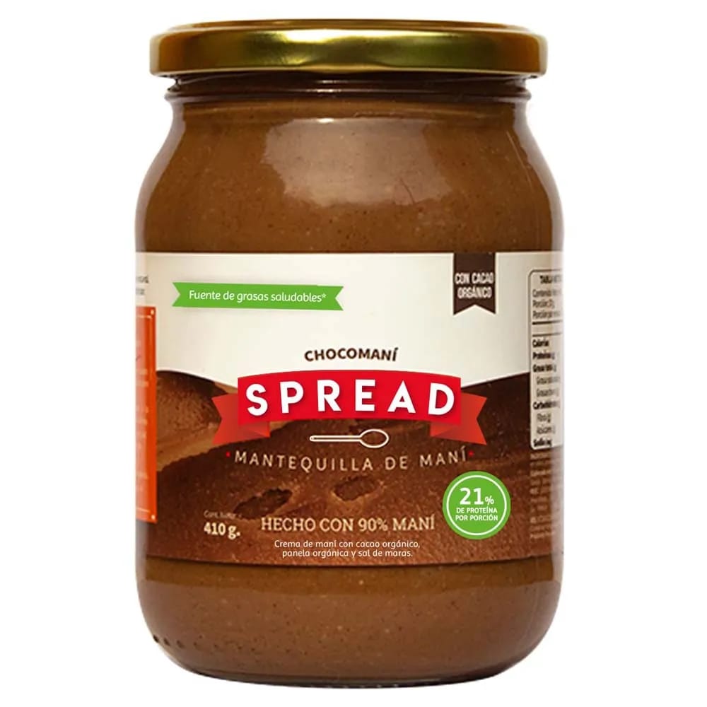 Mantequilla de Maní SPREAD Chocomaní Frasco 410g