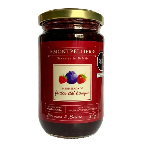 Mermelada Sabor a Frutos del Bosque MONTPELLIER Frasco 370g