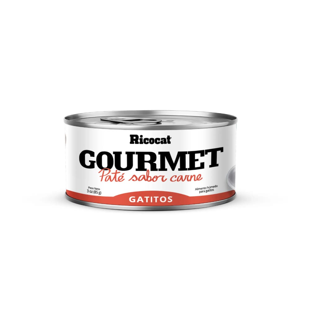Alimento Húmedo para Gato RICOCAT Gatito Gourmet Sabor Carne Lata 85g