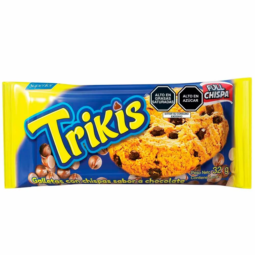 Galletas con Chispas de Chocolate TRIKIS Paquete 6un