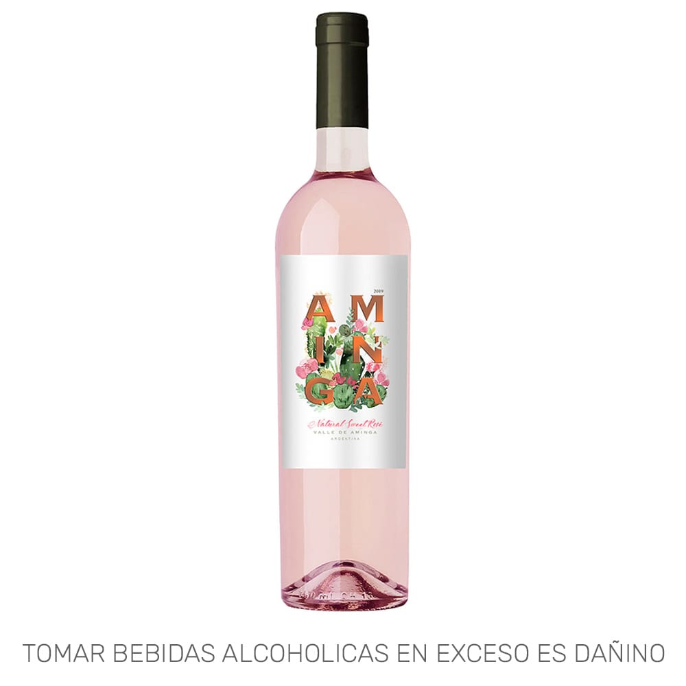 Vino AMINGA Jóven Rosado Semi Seco  Botella 750ml
