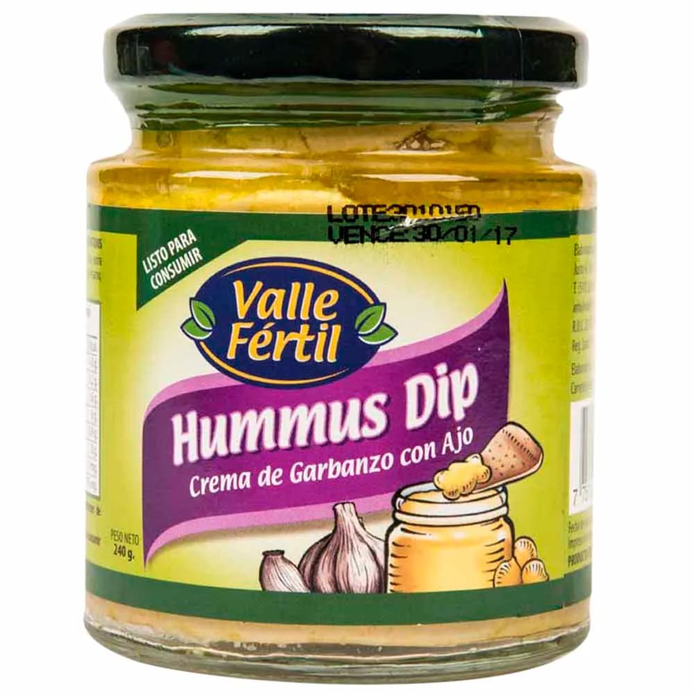 Crema de Garbanzo con Ajo VALLE FERTIL Frasco 240g