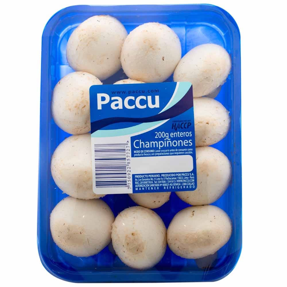Champiñon Entero PACCU Bandeja 200g