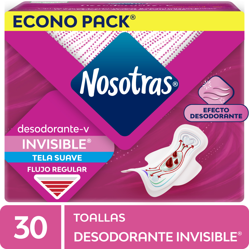 Toalla Higienica NOSOTRAS Invisible Paquete 30un
