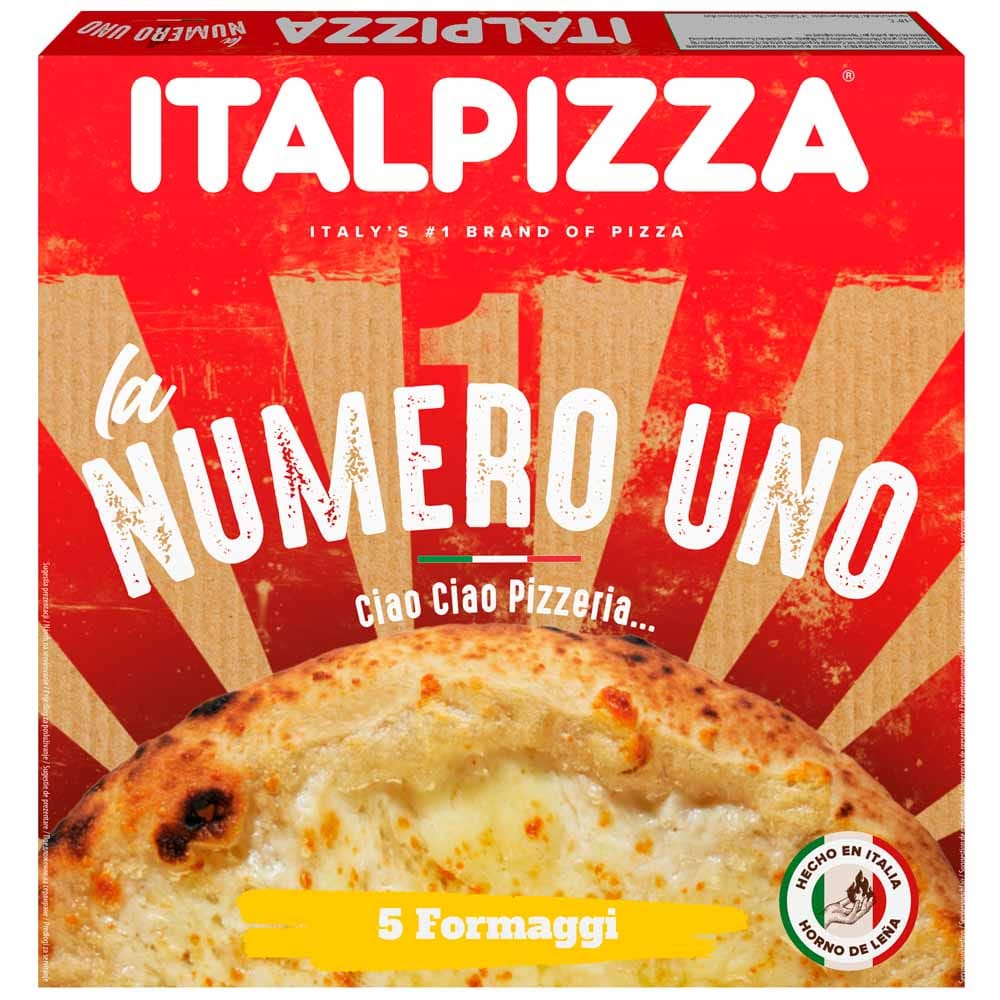 Pizza Congelada ITALPIZZA 5 Quesos Caja 410g