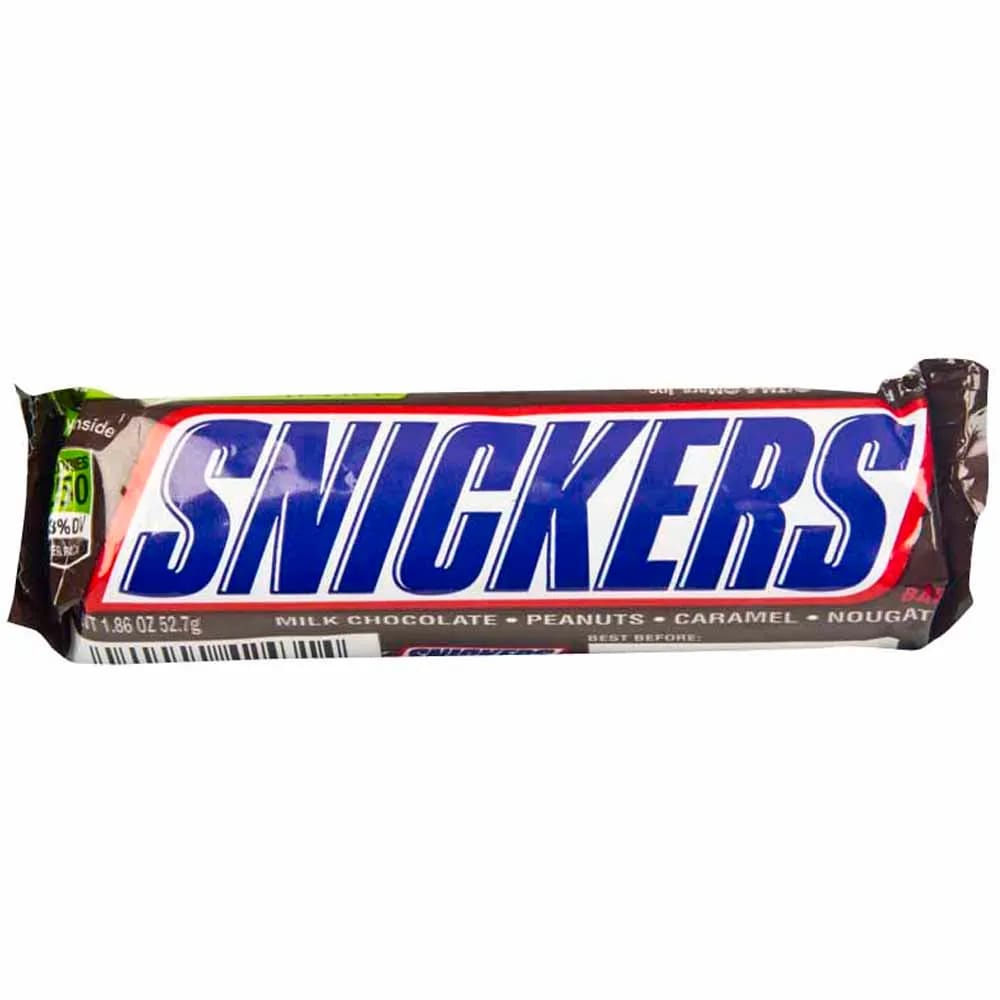 Chocolate SNICKERS De leche relleno con maní Barra 1.86Oz
