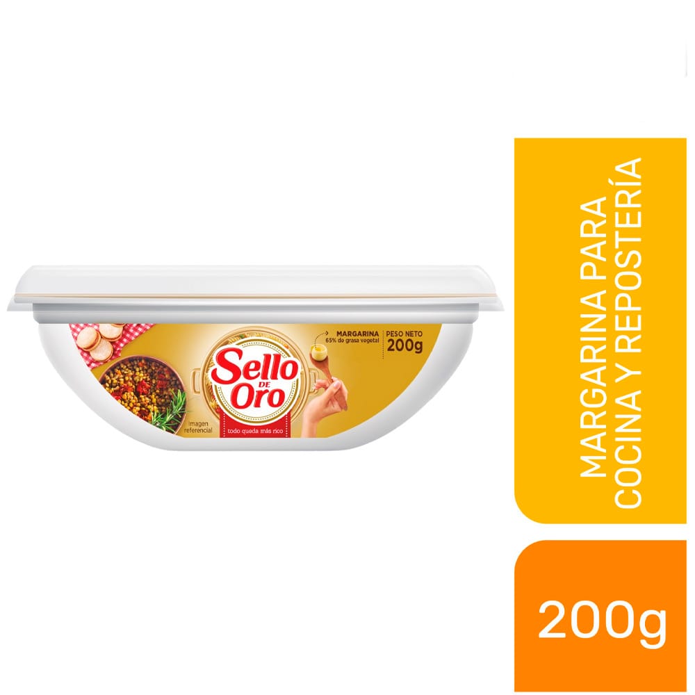 Margarina SELLO DE ORO 0% Grasas Trans Pote 200g