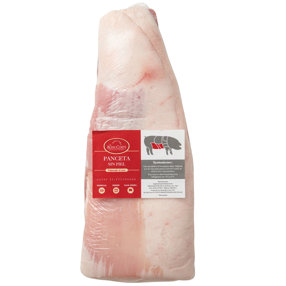 Panceta con Hueso sin Piel EL BUEN CORTE x kg
