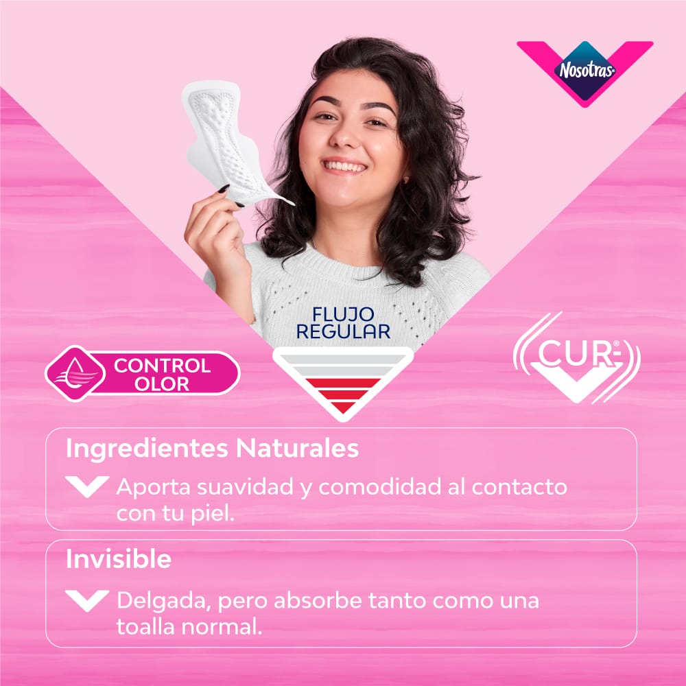 Toallas Higiénicas NOSOTRAS Natural Alas Gel Paquete 48un