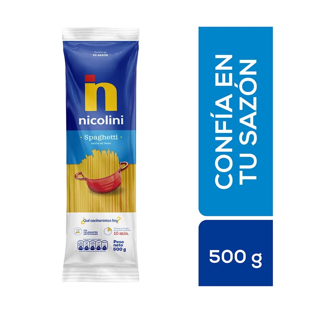 Fideos Spaghetti NICOLINI Bolsa 500g