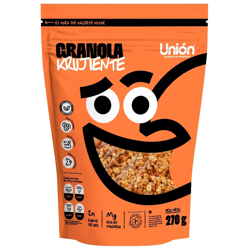 Granola UNIÓN Krujiente Vegano Doypack 270g