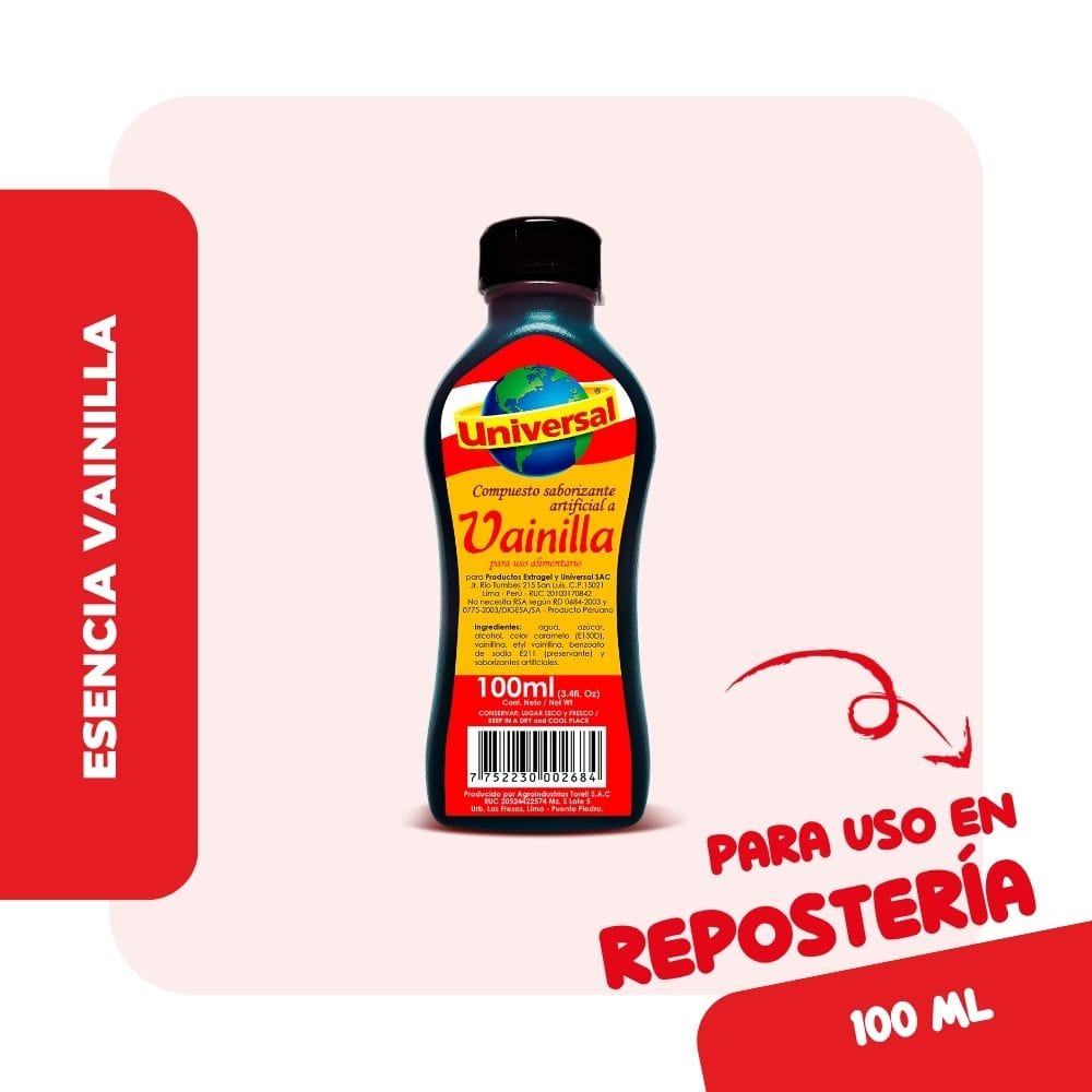 Esencia de Vainilla UNIVERSAL Frasco 100ml