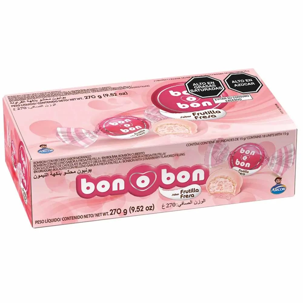 Chocolates BON O BON Sabor a Morango Caja 270g