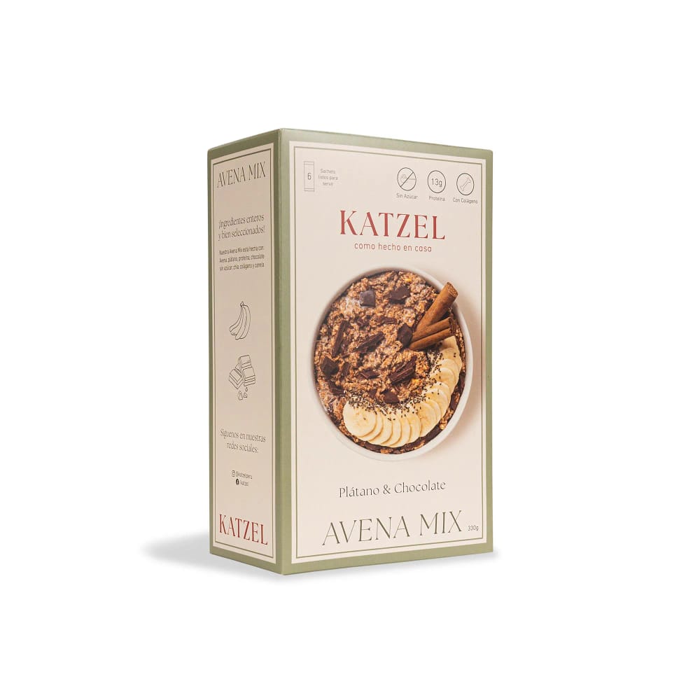 Avena Mix Plátano y Chocolate KATZEL Caja 330g