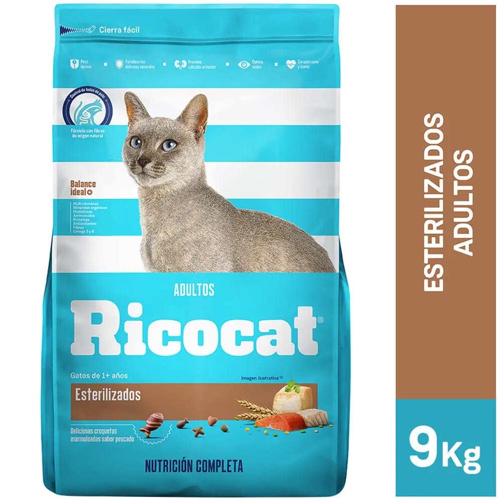 Alimento para Gato RICOCAT Adulto Esterilizado Bolsa 9Kg