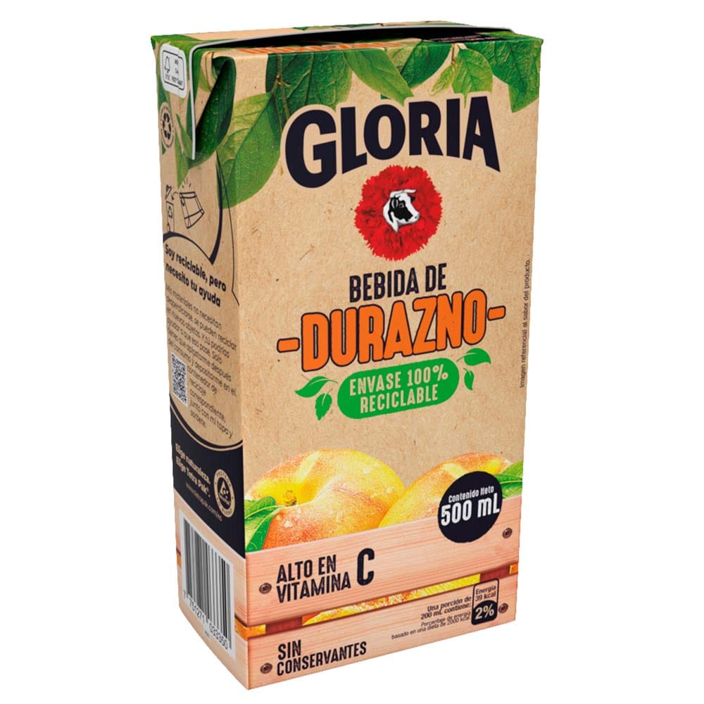Bebida de Durazno GLORIA Caja 500ml