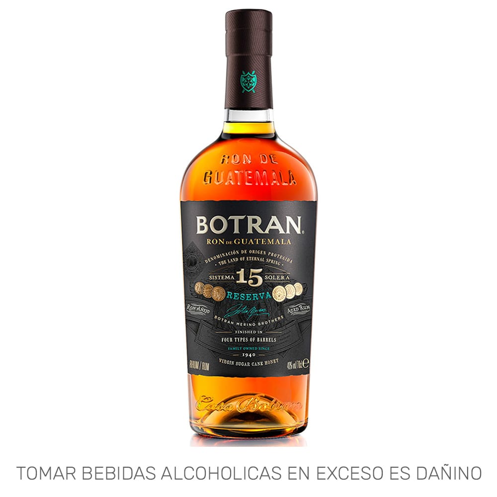 Ron BOTRAN Añejo 15 Solera Botella 750ml