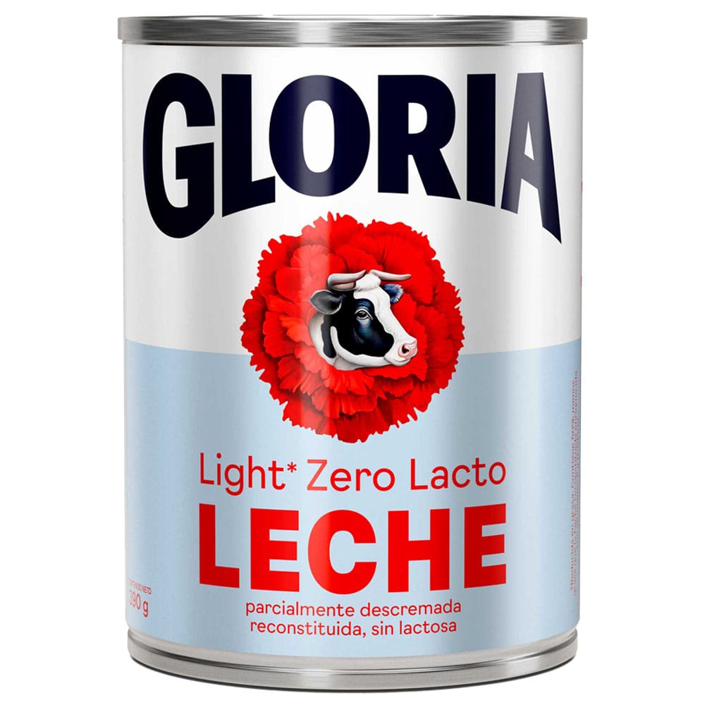 Leche GLORIA Light Zero Lacto Lata 390g