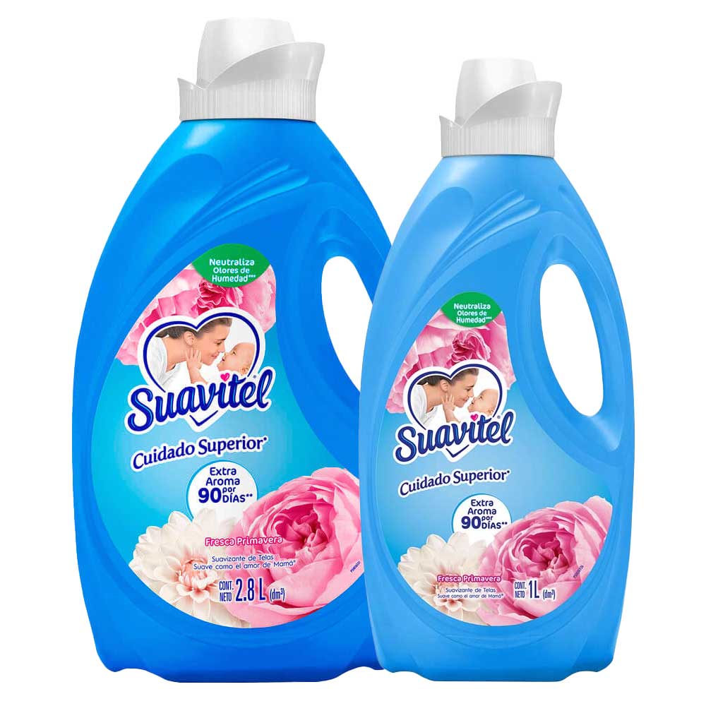 Pack Suavizante SUAVITEL Fresca Primavera 2.8L + Suavizante SUAVITEL Fresca Primavera 1L